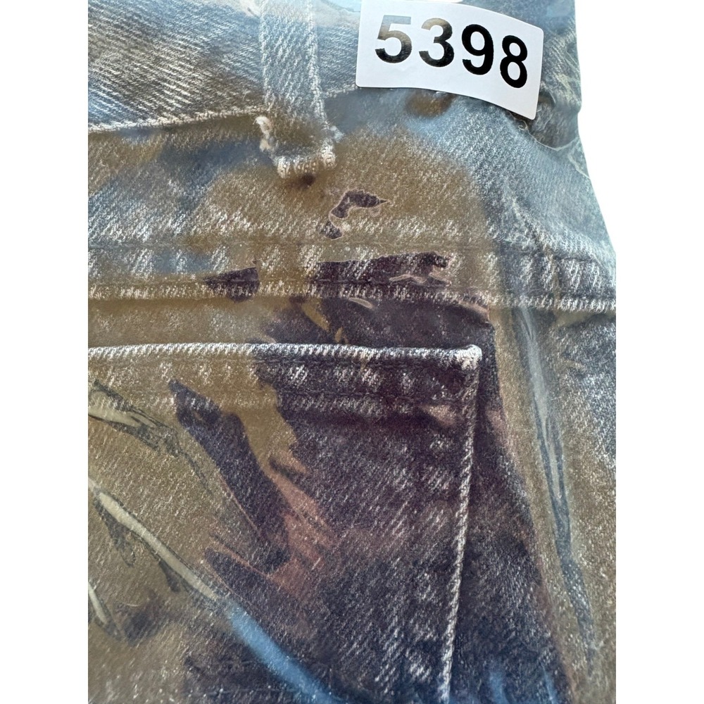 VTG Lee Jeans Men 38x32 (37x31) Gray Denim Union Made Straight Charcoal Wash USA - Picture 7 of 7